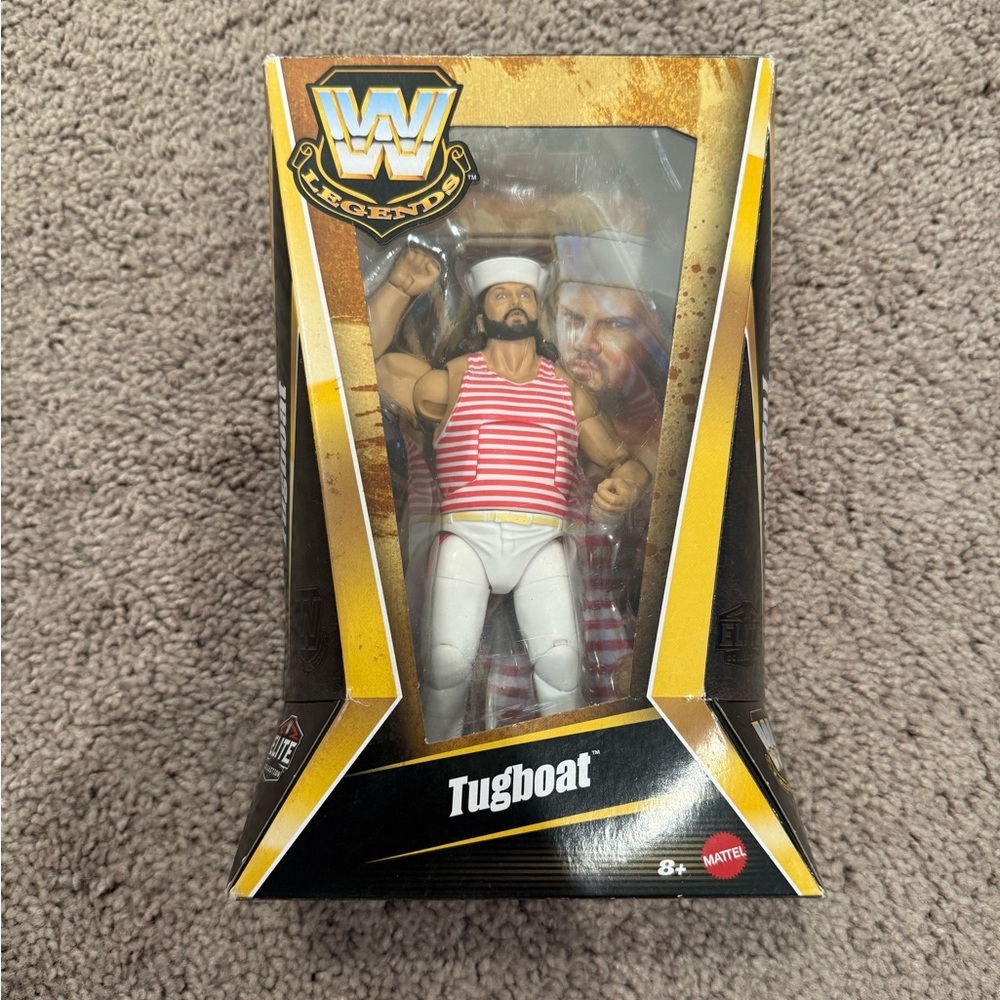 WWF Legends Tugboat Action Figure - Red & White